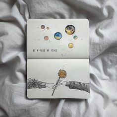 two greeting cards with the words be a piece of me and an image of a hand holding a flower