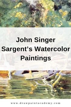 john singer sarent's watercolor paintings book cover with boats in the background