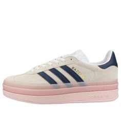 (WMNS) adidas Gazelle Bold 'Grey White' HQ6893 Cool Sneakers Women, Adidas Gazelle Bold, Shoes For School, Pretty Sneakers, Gazelle Bold, Preppy Shoes, Pretty Shoes Sneakers, Adidas Shoes Women, Shoe Wishlist