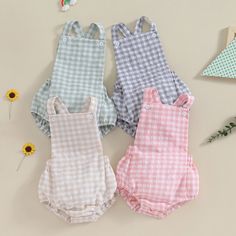 Cuddle your little bundle in this PAULINA Checkered Romper! Soft and comfortable for baby boy or baby girl, this romper comes in four warm tones perfect for the season. Cute Cotton Gingham Bubble Romper, Cute Gingham Cotton Bubble Romper, Cute Gingham Bubble Romper, Playful Gingham Cotton Bubble Romper, Playful Gingham Bubble Romper For Playtime, Playful Cotton Bubble Romper For First Birthday, Casual Summer Rompers, Overalls Outfits, Overalls Boys