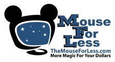 the mouse for less logo with an image of a mouse's head on it