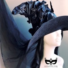 Handcrafted with love and attention to detail, this Witches Hat with Veil fits adults and can be customized in amazing array of Butterfly Colors! The Veil is Black. Simple and comfortable witch hat with butterflies in different size variations. C U S T O M I Z A T I O N We offer other color butterflies as well. Get in touch for custom orders! S I Z E Adult size. S H I P P I N G - Processed same day or within 24 hours. 1-2 day guaranteed delivery, add item to cart, click shipping tab for rates. P Sorcerer Hat, Witchy Hat, Butterfly Colors, Halloween Witch Costume, Hat With Veil, Thank You Wishes, Black Witch Hat, Metal Mask, Witch Halloween Costume