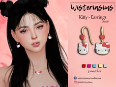 The Sims Resource Hello Kitty, Sims Accesories Cc, Sims 4 Cc Hello Kitty Nails, Sims 4 Sanrio Clothes, The Sims 4 Earrings Cc, Ts4 Sanrio Cc, Sims Hello Kitty Cc, Sims 4 Hello Kitty Cc Clothes, Sims 4 Cc Sanrio Clothes