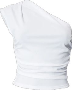 45515425939677|45515425972445|45515426005213 White Solid Color Top For Party, White One-shoulder Stretch Top, White Stretch One-shoulder Top, White Asymmetrical Stretch Tops, White Fitted One-shoulder Top, Fitted White One Shoulder Top, Solid Color Summer Party T-shirt, Fitted Solid Color One-shoulder Top, Asymmetrical White Top For Night Out