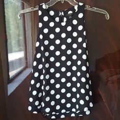 Brand New. Has Small Baby Stains On Some Dots. Spring Chic Polka Dot Tank Top, Chic Polka Dot Tank Top For Spring, Fitted Polka Dot Casual Tank Top, Fitted Polka Dot Sleeveless Top, Fitted Polka Dot Sleeveless Blouse, Polka Dot Sleeveless Casual Blouse, Casual Polka Dot Sleeveless Top, Fitted Polka Dot Tank Top, Casual Sleeveless Polka Dot Blouse