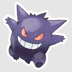 an image of a cartoon character with the word gengar on it's chest