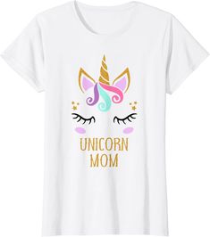 Cute Unicorn Mom T-shirt, Birthday Gift, Baby Shower Party