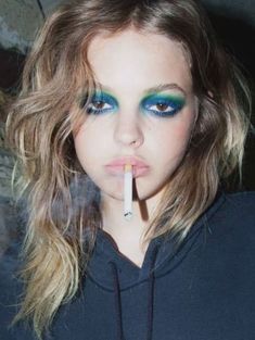 Alana Champion, A Woman, Makeup, Green, Blue, Make Up