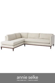 an image of a white sectional couch