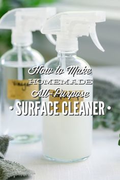 a bottle of homemade all purpose surface cleaner