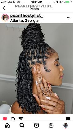 Goddess Knotless Box Braids Short, Shoulder Length Braided Hairstyles Black, Knotless Bohemian Box Braids Bob, Bohemian Bob Box Braids, Boho Knotless Braids Bob Length, Knotless Box Braids Bob Length, Bohemian Knotless Bob, Boho Braids Medium Length Hair, Boho Knotless Bob Braids