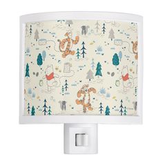 a night light with a cartoon animal pattern on it