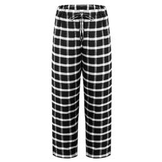 Comfy and relaxed wear: This pajamas pants for women is made from the brushed milk fabric, lightweight and soft feel. Loose fit, ideal for casual and comfort wear. Trendy as well with checkers design for 2021s pajamas fashion trend Size: L.  Color: Black.  Gender: female.  Age Group: adult.  Pattern: plaid. Pajamas Fashion, Pajamas Pants, Pants Comfy, Wide Leg Lounge Pants, Plaid Pajama, Pajama Fashion, Checker Design, Womens Pajamas Pants, Plaid Pajamas