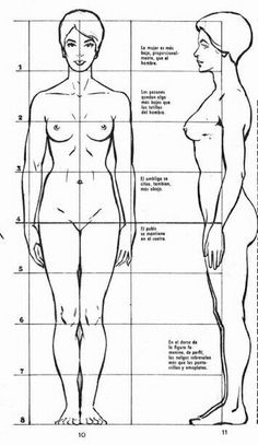 an image of a man and woman's body, with measurements for each individual