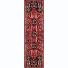 Vintage Hamadan VTH230 Power Loomed Area Rug  - Safavieh Red Target, Red Runner, Red Runner Rug, Kitchen Runner Rug, Kitchen Runner, Navy Rug, Christopher Knight Home, House Kitchen, Persian Area Rugs