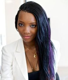 Pick And Drop Braids Hairstyles, Drop Braids, Pick And Drop Braids, Tree Braids Hairstyles, Micro Braids Hairstyles, Hairstyles Inspiration, Tree Braids, Braided Hairdo, Purple Tree