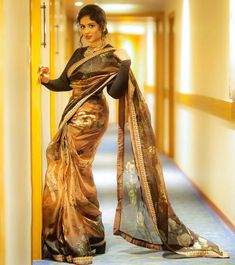 Beautiful actress Priyanka Jawalkar in our Ensemble.  Exclusive Designer Sarees from Vidhatri. Beautiful Printed Floral Organzas that bring the elegance of the Drape  For Enquiries:+91 8142029190  #saree #sareelove #priyankajawalkar #organzasaree #designersarees #southindiafashions Priyanka Jawalkar, Netted Blouse Designs, Saree With Belt, Body Con Dress Outfit, Full Sleeve Blouse, Pink Satin Dress, Bridal Silk Saree, Black Saree, Blouse Designs Latest