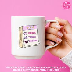 a person holding a white coffee mug in their right hand with the words single taken rooms printed on it