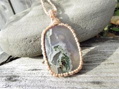 Moss Necklace, Moss Agate Necklace, Nature Spirits, Agate Pendant Necklace, Gemstone Meanings, Jewelry Stone, Macrame Necklace, Agate Jewelry, Agate Necklace