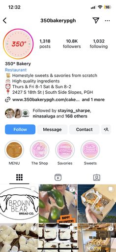 the instagram page for bakeryry is displayed in this screenshoter's photo