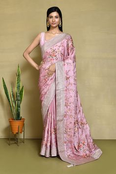 Rose satin silk embroidered saree with blouse N7476A Get your hands on the newest collection of exquisite satin silk sarees adorned with intricate embroidery and stunning stone embellishments, all at budget-friendly prices. These sarees feature soft pastel tones and elegant floral designs, ensuring they remain stylish and timeless for years to come. Purchase these luxurious satin silk sarees exclusively at Kollybollyethnics. Desc:  Color : Rose Fabric : satin silk Blouse Work : embroidery with woven designmer border  Wash Care : Dry clean Sleeve Style : Half Sleeve Long Sleeves : Done only in Custom Stitch Sleeves Lining : Done only in Custom Stitch Bust Size : 32 to 42 Inches Occasion : Festival   Christmas   Eid   Ceremonial   Pongal   Lohri   Gudi Padwa   Onam   Ugadi   VaisakhiFan Luxury Eid Saree With Border, Luxury Embroidered Border Saree For Eid, Luxury Saree For Eid With Self Design, Luxury Festive Sequin Fabric For Sarees, Bridal Reception Saree, Trending Blouse, Reception Saree, Lehenga Choli Wedding, Lehenga Gown