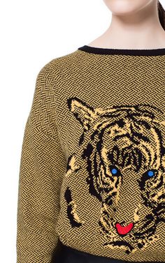 TIGER PATTERN JACQUARD SWEATER - Knitwear - Woman - ZARA Tiger Pattern, Jacquard Sweater, Sweaters Knitwear, Animal Pattern, Online Sale, Online Sales, Clothes Online, Knitwear Women, Fashion Photo