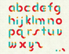 the alphabet is made up of different colors and shapes