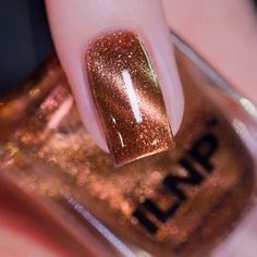 ILNP Fawn - Radiant Bronze Magnetic Polish | eBay Copper Nails Designs, Ilnp Nail Polish, Bronze Nails, Copper Nails, Magnetic Nail Polish, Fall Gel Nails, Green Nail Designs, Magnetic Nails, Earthy Brown