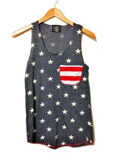 American Flag Clothes, American Flag Tank Top, Lady Liberty, Women's Shirts, Look At You, Pocket Tee, Red White Blue, Cute Fashion, Fourth Of July