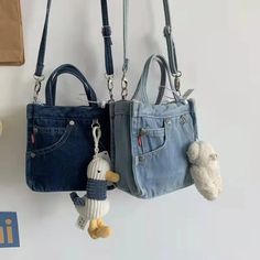 UAKISS - Exquisite Denim Crossbody Bag Women's Fashion Korean Version Girls' Luxury Handbag Trendy Cool Versatile Shopping Bag and Wallet Trendy Denim Mobile Phone Bag, Casual Denim Mobile Phone Bag, Casual Light Blue Bags With Pockets, Light Blue Casual Bags With Pockets, Casual Denim Shoulder Bag With Mobile Phone Pocket, Casual Denim Shoulder Bag With Mobile Phone Holder, Denim Blue Pouch Bag For Daily Use, Blue Denim Mobile Phone Shoulder Bag, Casual Light Blue Crossbody Bag