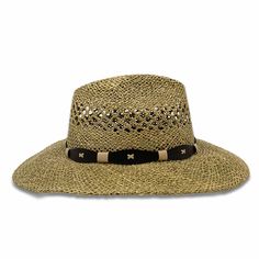 Shape: Panama Hat, Indiana StyleMaterial: SeagrassSize: Small, Medium, Large & XLBrim: 3.25”Color: GreenDetail: "Band" (Toquilla)Hat Care: Always handle your hat by the top. Do not place hat with brim on the surface, it will cause it to flatten the brim. Always Brim turned up.To dust off, use a soft brush.To remove stains, wipe with a cloth, then let it dry naturally with the brim turned up.Steam it to shape if necessary.Misshapen flat brim straw hats can be shaped carefully with a lukewarm Gold Straw Hat With Flat Brim, Gold Straw Brimmed Hat, Gold Brimmed Straw Hat, Adjustable Gold Panama Hat With Wide Brim, Gold Straw Hat With Curved Brim For Vacation, Gold Curved Brim Straw Hat For Vacation, Gold Flat Brim Hat Bands For Summer, Gold Hat Bands With Flat Brim For Summer, Adjustable Gold Fedora Panama Hat