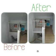 before and after photos of a baby crib