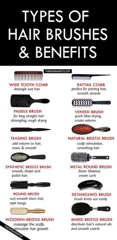 Hair Stylist Must Haves Products, Types Of Hair Brushes, Hair Braid Diy, Teasing Brush, Parting Hair, Best Hair Brush, Stylist Tips, Polished Hair, Hair Growing