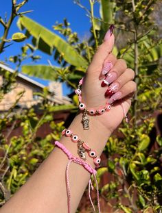 Evil Eye 🧿 Beaded Bracelet In many cultures, it is believed that evil eye bracelets protect against misfortune, evil looks and negative energy. Wear your bracelet for good luck and protection. ✨ Pink Evil eye protects your friendships and exhibits a calming, relaxing feeling. ✨ Affordable Pink Evil Eye Bracelets, Pink Bracelets With Evil Eye Round Beads, Trendy Beaded Evil Eye Friendship Bracelet, Pink Evil Eye Bracelets With Round Beads, Pink Adjustable Evil Eye Bracelet Trendy, Pink Beaded Bracelet With Evil Eye, Pink Evil Eye Round Beads Bracelets, Pink Evil Eye Bracelet With Round Beads, Adjustable Pink Evil Eye Trendy Bracelet