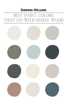 the best paint colors that go with maple wood in this color palette is sheryln - williams