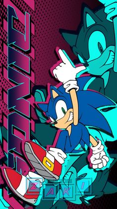 sonic the hedgehog is leaning against a wall