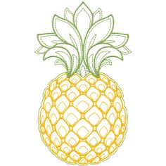 a drawing of a pineapple on a white background