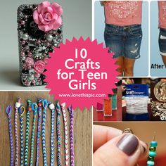 there are many crafts for teen girls that include bracelets, hair clips and necklaces