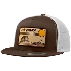 PRICES MAY VARY. Yupoong Snapback Hat. One size fits most adults with an adjustable strap closure in the back. Structured, 6-panel, high-profile crown with a pre-curved bill. Six-row stitching on the crown. Raised 3D embroidered Salty Rodeo logo on the front panel with a smaller embroidered logo on the rear. The Salty Rodeo El Paso Hat is a high-quality, durable hat made from 100% Yupoong polyester. It features a tall crown, a Brown color, and a Western wear snapback closure. The hat is one size Adjustable 5-panel Baseball Cap For Rodeo, Adjustable 5-panel Hat For Rodeo, Adjustable Retro Snapback Hat For Sports, Adjustable 5-panel Rodeo Hat, Adjustable Brown Sports Hat, Retro Adjustable Baseball Cap For Rodeo, Adjustable Retro Baseball Cap For Rodeo, Adjustable 5-panel Trucker Hat For Rodeo, Adjustable Brown Baseball Cap For Rodeo