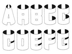 the letters are made up of black and white paper, which have been cut out to form