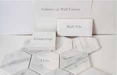 marble tiles with the names of each tile