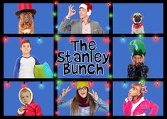 a collage of photos with people dressed up as the characters for the stanley bunch