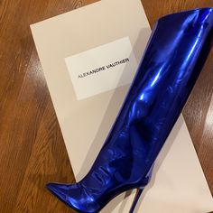 Questions? Leave A Comment Below! Blue Boots, Alexandre Vauthier, Shoes Heels Boots, Leave A Comment, Shoes Women Heels, Limited Time, Shoes Heels, Color Blue, Size 7