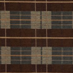 a brown and blue plaid fabric