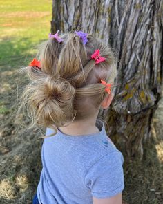 Summer Kids Hairstyles, Toddler Butterfly Clip Hairstyles, Toddler Easter Hairstyles, Butterfly Clips Hairstyles, Kids' Hairstyles, Girly Hair