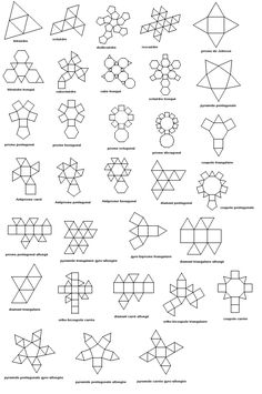 an image of different shapes that can be used to make origami paper crafts