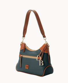 Structured Shoulder, Monogram Pendant, Tan Cowhide, Key Hook, Credit Card Wallet, Satchel Tote, Dooney And Bourke, Dooney & Bourke, Everyday Bag