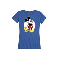 She will love showing off her style with this Disney's Mickey Mouse Women's Classic Graphic Tee. © Disney She will love showing off her style with this Disney's Mickey Mouse Women's Classic Graphic Tee. © Disney FEATURES Short sleeves CrewneckFABRIC & CARE Solid Color: Cotton ; Heather Colors: Cotton/Polyester Machine wash Imported Size: Large. Color: Heather Royal Blue. Gender: female. Age Group: adult. Blue Mickey Mouse T-shirt For Disney Events, Playful Blue Mickey Mouse T-shirt, Blue Mickey Mouse Playful T-shirt, Playful Blue Mickey Mouse Top, Blue Mickey Mouse Tops For Disney Trips, Pop Culture Mickey Mouse Tops For Disney Fan Events, Blue Disney T-shirt For Disney Trips, Blue Mickey Mouse Tops For Disney Fan Events, Blue Mickey Mouse T-shirt