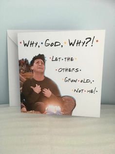 a greeting card with an image of a man on it