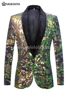 Men's Green and White Sequin Blazers Jackets Condition: Brand NewColor: Green and White SequinsMaterial: PolyesterOccasion: Party, Wedding, Events, Photo shoot or ShowsSleeve Length: Long SleevesCollar: V-neckClosure Type: Single BreastedIncludes: Jacket Green Winter Party Suit, Winter Party Green Suit, Party Suits With Sequins And Long Sleeves, Sequined Long Sleeve Party Suits, Formal Long Sleeve Outerwear For Party Season, Green Suit Collar Outerwear For Parties, Winter Party Blazer With Suit Collar, Winter Wedding Green Blazer, Green Winter Wedding Blazer